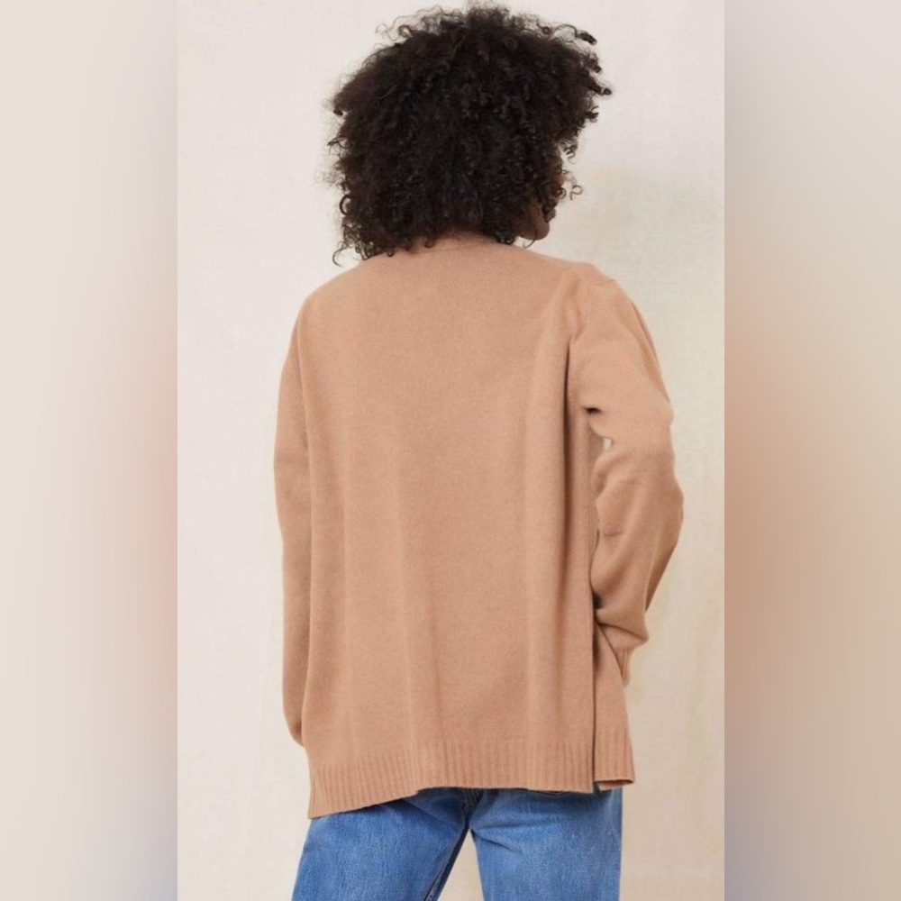 Ron Herman RHLA Cashmere Cardigan Orange Size M 2 Recycled Cashmere Yarn Italy - Picture 2 of 13